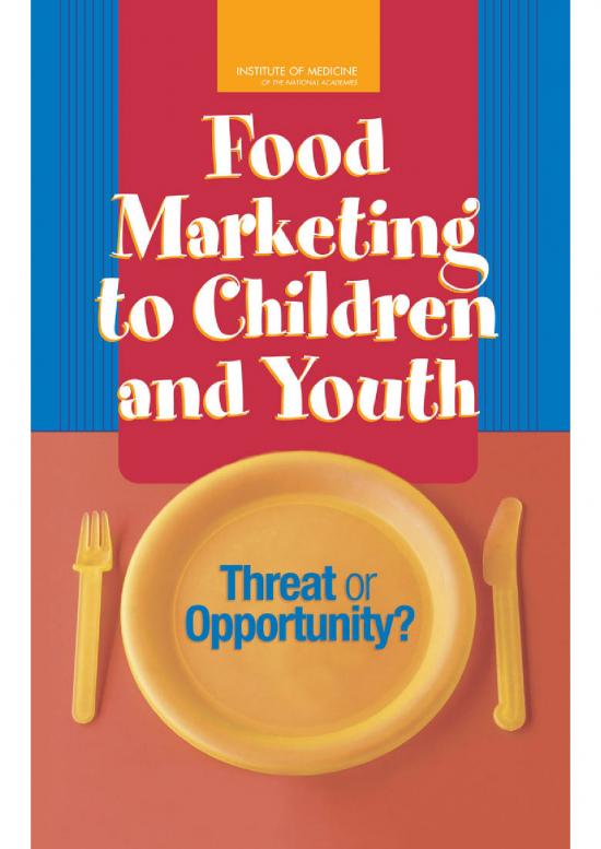 picture National Institute Of Nutrition Pdf 131898 | Food Marketing To Children And Youth  Threat Or Opportunity