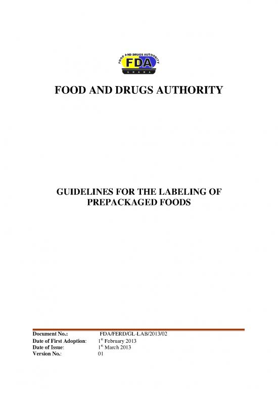 picture1_Food Labelling Pdf 132586 | Guidelines For The Labeling Of Prepackaged Foods