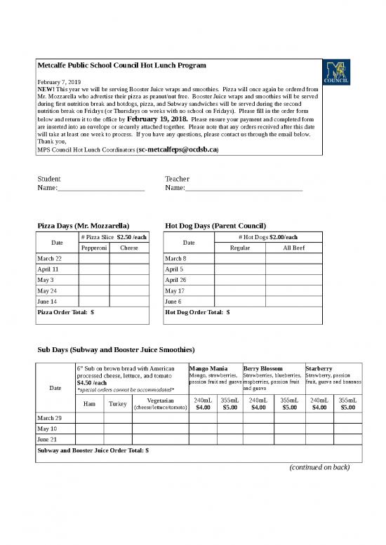 picture Nutrition Pdf 131610 | Hot Lunch February 2019