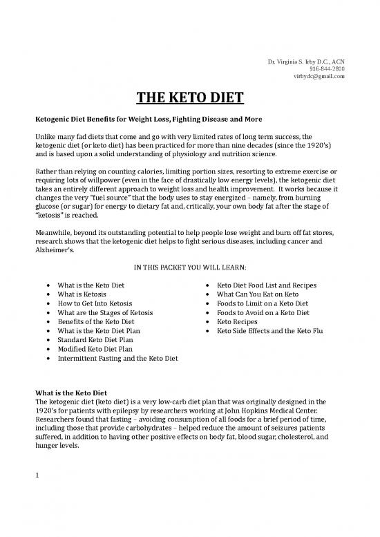picture Nutrition Pdf 131089 | Keto Diet Handout