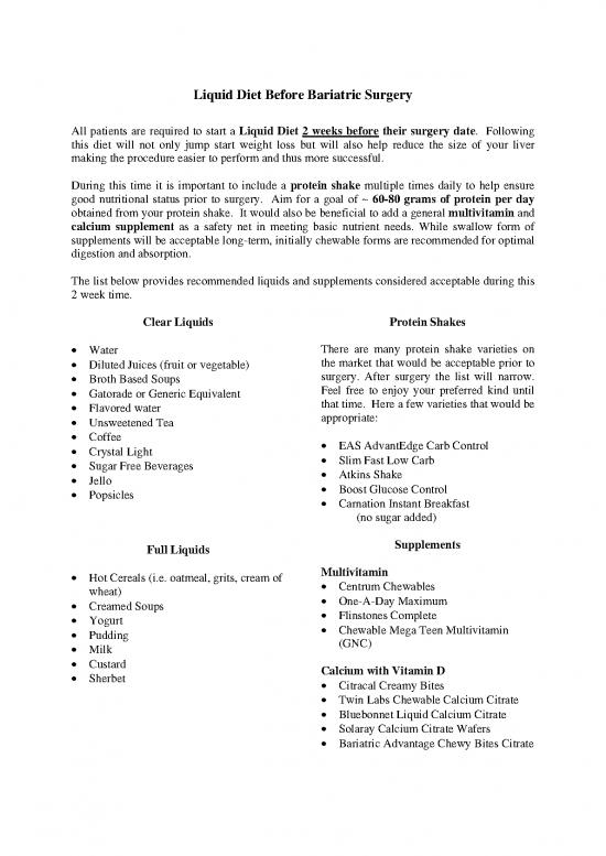 picture Diet Therapy Pdf 132066 | Liquid Diet Before Bariatric Surgery