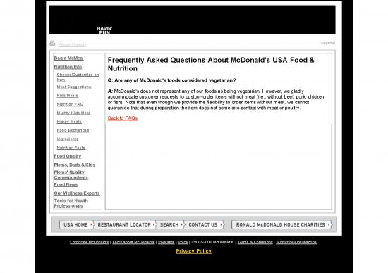 picture Nutrition Pdf 131259 | Mcdonalds
