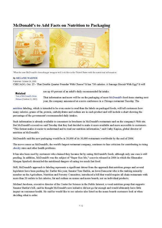 Nutrition Pdf 131255 Mcdonaldskcal