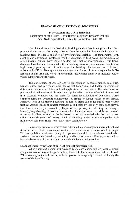 picture Nutritional Disorders Pdf 131586 | Mel456(soil Science) Lecture N10