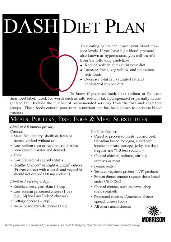 picture1_Diet Therapy Pdf 131445 | Mhc 2022 Dash Diet Plan