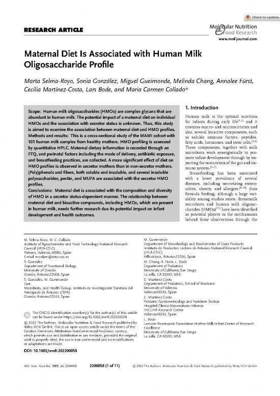 picture Costa Nutrition Pdf 132539 | Molecular Nutrition Food Res 2022 Selma