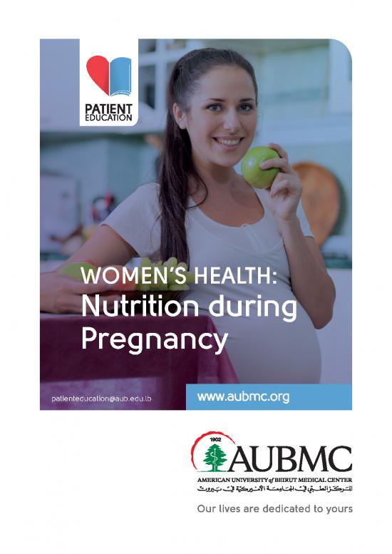 picture Nutrition Pdf 131463 | Nutrition During Pregnancy