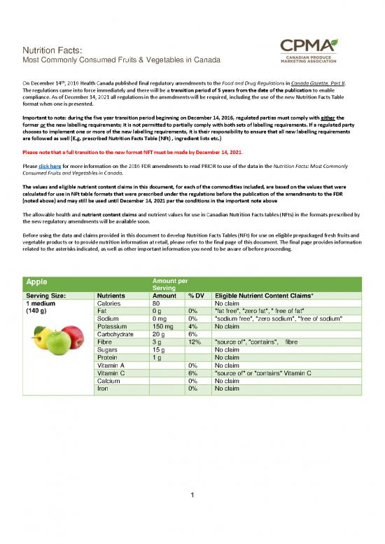 picture Nutrition Pdf 131623 | Nutrition Facts Update Former Feb2019 En