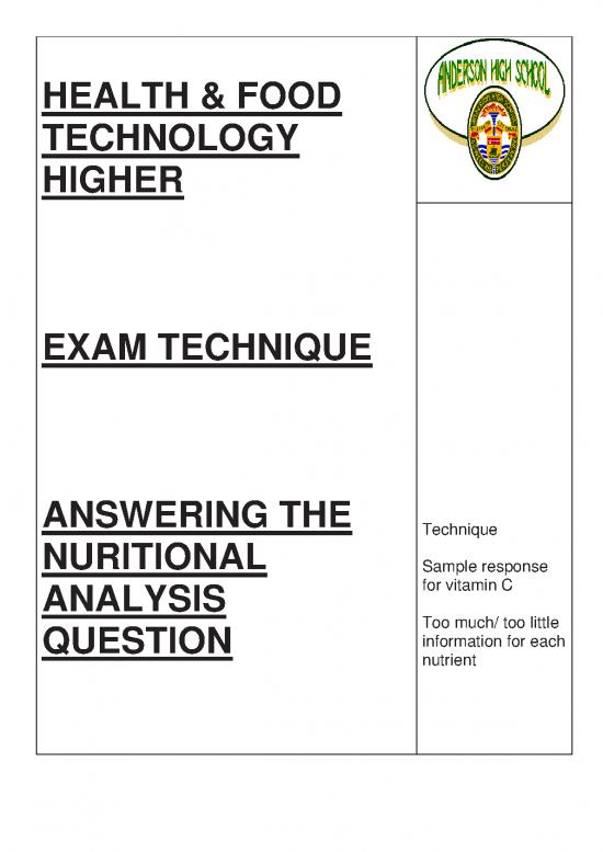 picture Dietary Reference Intakes Pdf 132473 | Nutritional Analysis Answer Technique