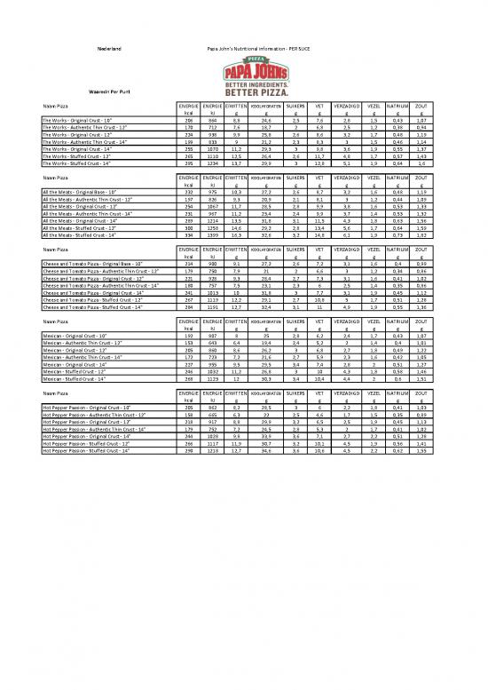 picture_Kcal Pdf 132466 | Nutritional Information