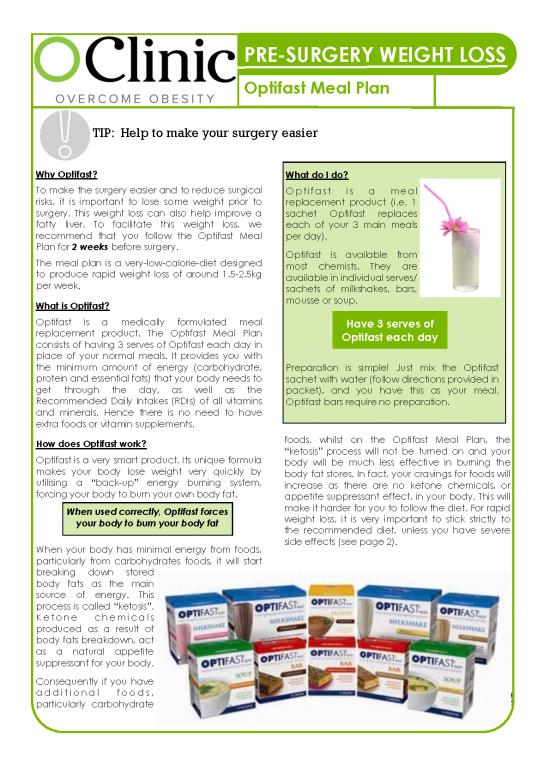 picture1_Fatty Liver Diet Plan Pdf 131396 | Oclinic Presurgery Optifast
