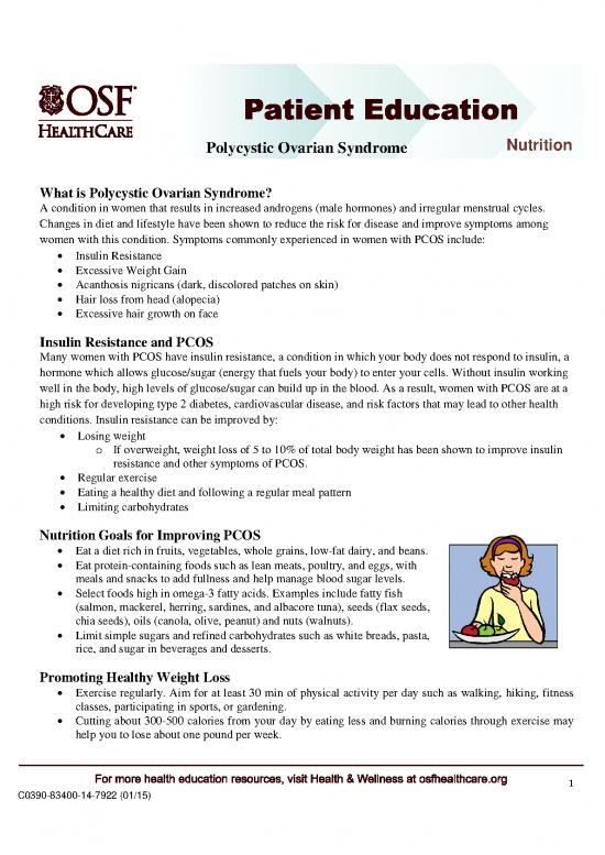 picture1_Nutrition Pdf 131398 | Polycystic Ovarian Syndrome