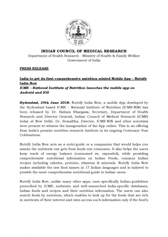 picture National Institute Of Nutrition Pdf 132691 | Press Release Mobile App Final