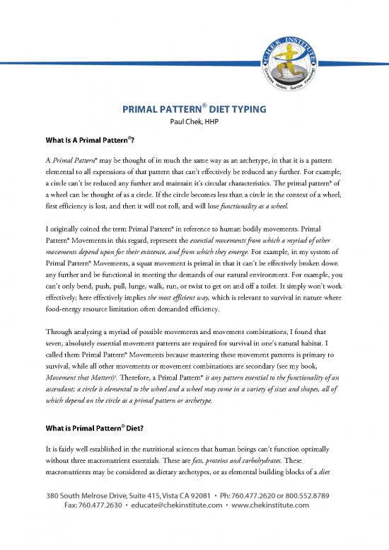 picture1_Diet Therapy Pdf 131614 | Primal Pattern Diet Typing 2014