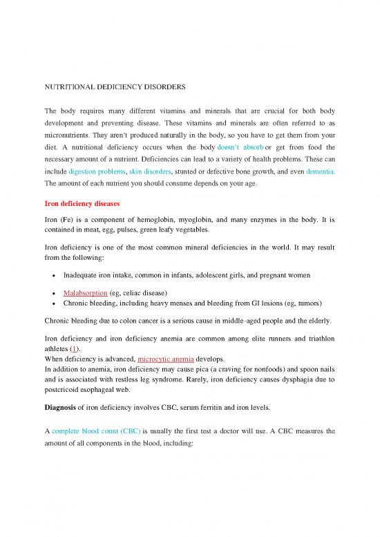 picture Nutritional Disorders Pdf 131635 | Public Health And Hygiene Nutritional Deficiency  Disorders