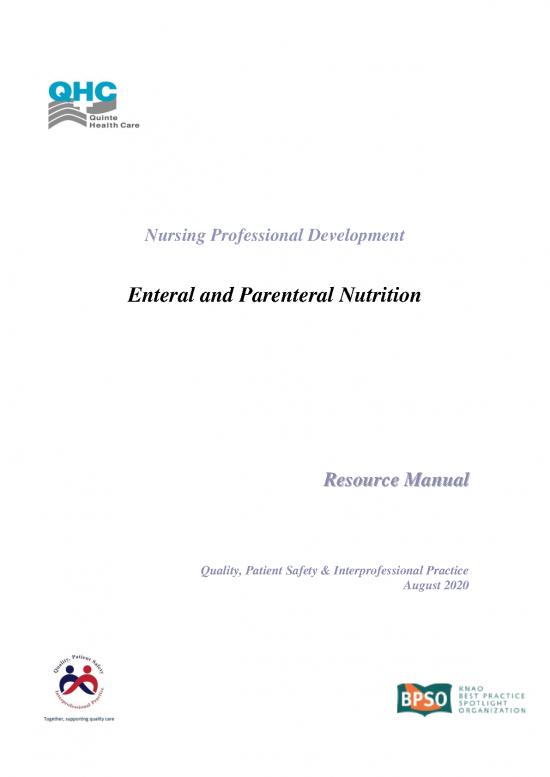 picture Nutrition Education Pdf 132788 | Qhc Enteral And Parental Nutrition August 2020