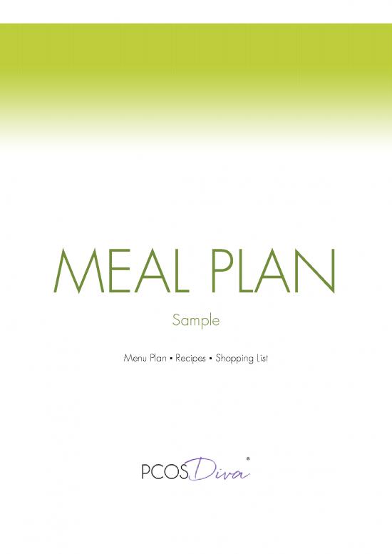 picture Pcos Diet Plan Pdf 131204 | Sample Meal Plan