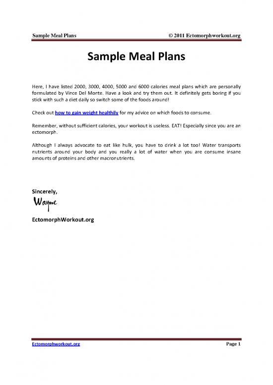 picture Ectomorph Diet Plan Pdf 131500 | Sample Meal Plans