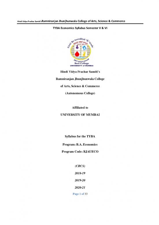 picture_Agricultural Pdf 130645 | Syllabus Tyba Economics 2020 21