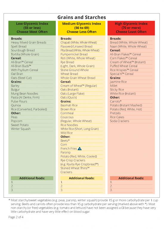 Diabetes Food Guide Pdf 131930 | Glycemic Index Food Guide