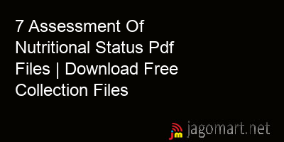 picture 7 Assessment Of Nutritional Status Pdf Files | Download Free Collection Files
