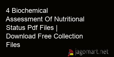 picture 4 Biochemical Assessment Of Nutritional Status Pdf Files | Download Free Collection Files