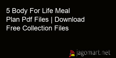 picture 5 Body For Life Meal Plan Pdf Files | Download Free Collection Files