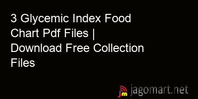 picture 3 Glycemic Index Food Chart Pdf Files | Download Free Collection Files