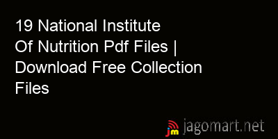 picture 19 National Institute Of Nutrition Pdf Files | Download Free Collection Files