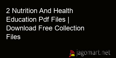 picture 2 Nutrition And Health Education Pdf Files | Download Free Collection Files