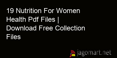 picture 19 Nutrition For Women Health Pdf Files | Download Free Collection Files