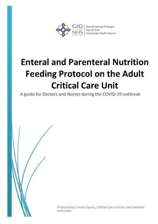 picture Nutrition Guide Pdf 133231 | 11 Critical Care Enteral And Parenteral Feeding Regimen Coviddocx