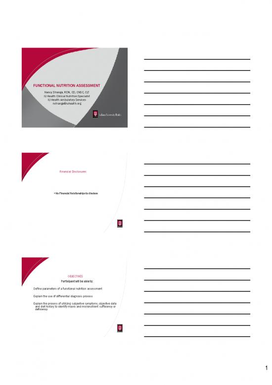 picture Diet Therapy Pdf 133513 | 2019 Am Functional Nutrition Assessment Note Taking Strange