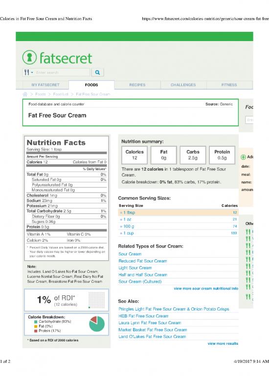 picture_Dietary Fiber Pdf 133885 | 29079 Fat Free Sour Cream And Nutrition Facts