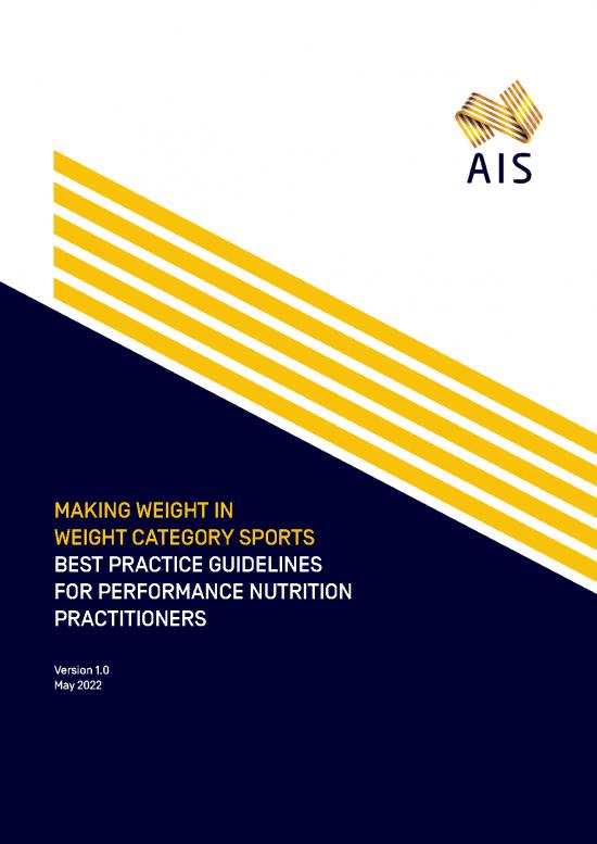 picture1_Community Nutrition Pdf 133159 | 36641 Making Weight Best Practice Guidelines V4