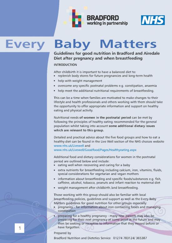 picture Postnatal Diet Pdf 133281 | 4 Nutrition Guidelines Postnatal