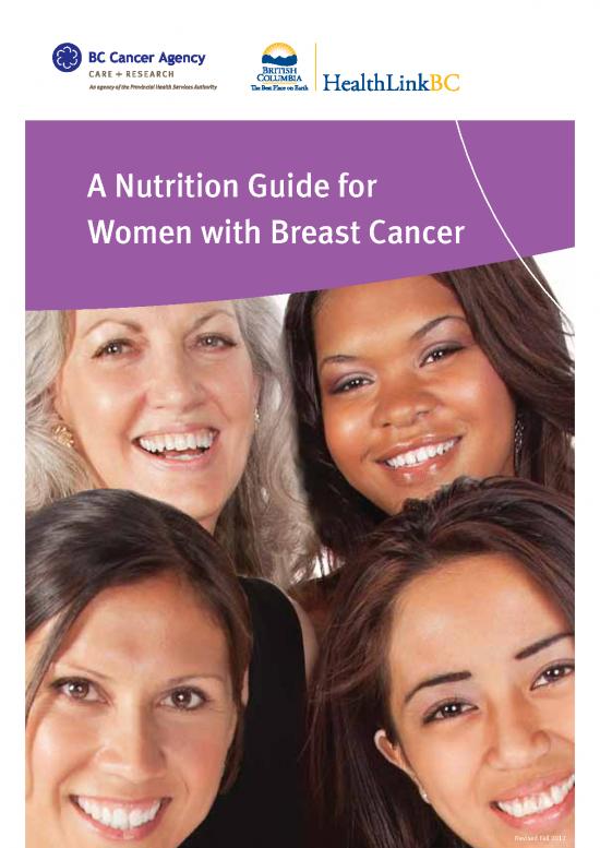 Healthy Nutrition Pdf 143177 Breast Cancer Nutrition Facts