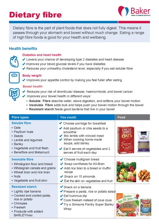 picture_Baker Institute Factsheet Dietary Fibre