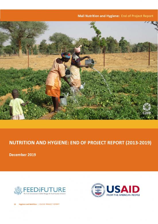 picture Nutrition Project Pdf 134353 | Care Mali Nutrition And Hygiene Final Report Dec 2019