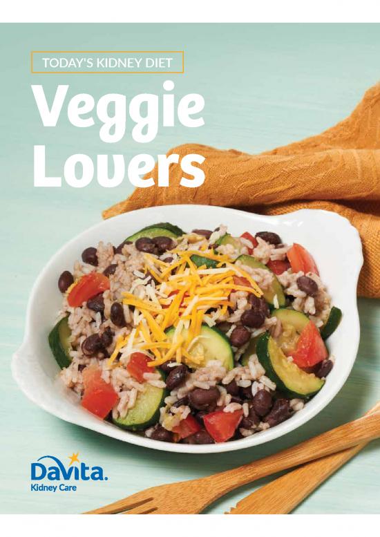 picture Diet Therapy Pdf 133444 | Davita Todays Kidney Diet Veggie Lovers Cookbook