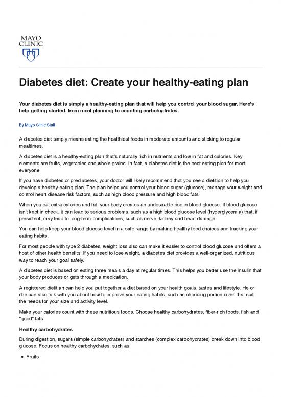 picture1_Diet Therapy Pdf 134308 | Diabetes Diet  Create Your Healthy Eating Plan Mayo Clinic