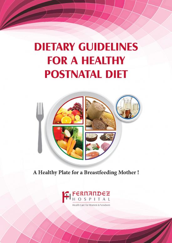 picture Postnatal Diet Pdf 133594 | Dietary Guidelines For A Healthy Postnatal Diet
