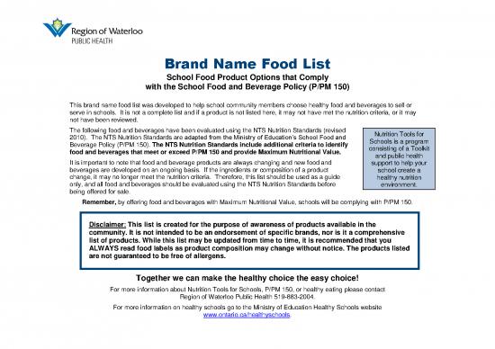picture_Community Nutrition Pdf 134140 | Docs Admin ♯926204 V1 Word File Brand Name Food List Tuck Shop (2)
