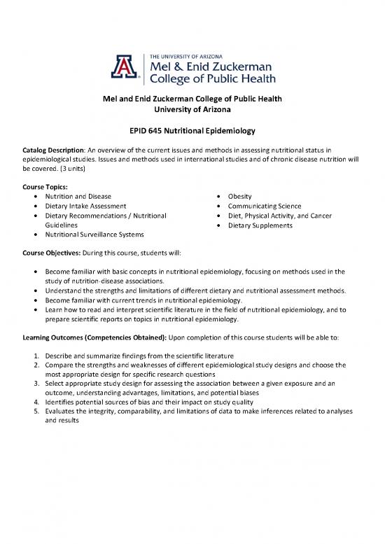 picture1_Diet For Obesity Pdf 135327 | Epid 645 Course Information