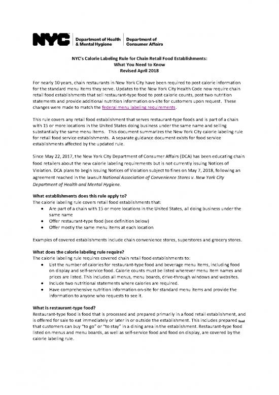 picture Food Nutrition Pdf 134148 | Faqs Nyc Calorie Labeling Rule