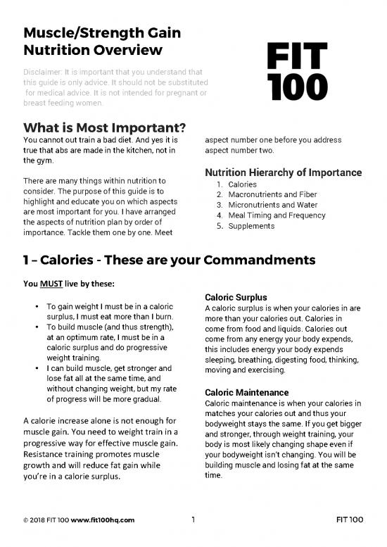 picture Muscle Gain Diet Plan Pdf 133604 | Fit 100 Nutrition Muscle Gain 1