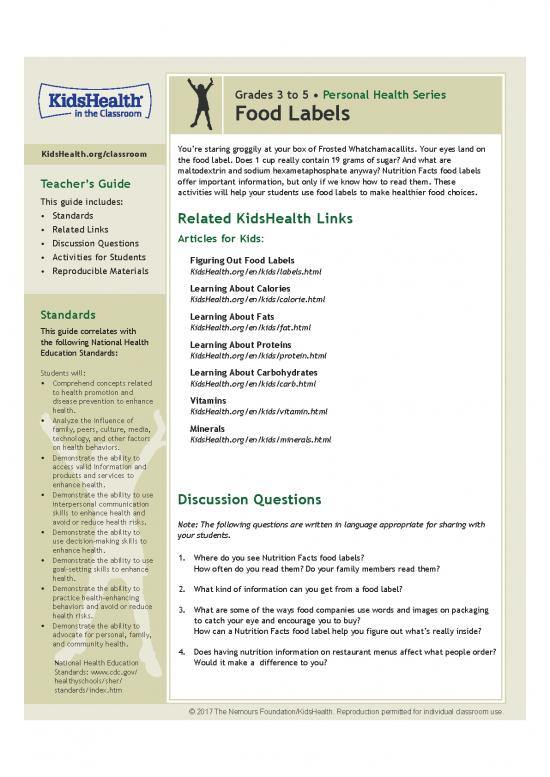 picture Nutrition Articles Pdf 134622 | Food Labels