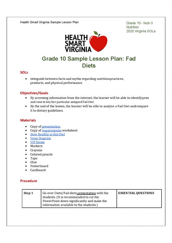 picture Diet Therapy Pdf 134234 | Gr10 Nutr 3 Fad Diets Rev2021