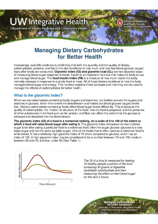 Diet Therapy Pdf 133571 | Handout Glycemic Index Patient