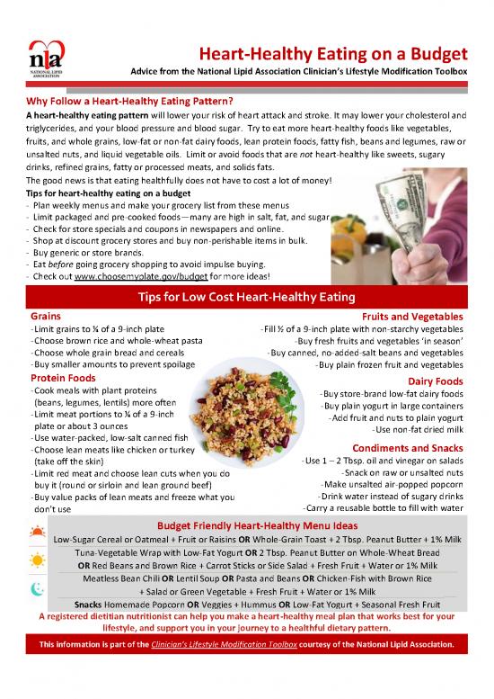 picture1_Healthy Eating Pdf 133932 | Heart Healthy Eating On A Budget